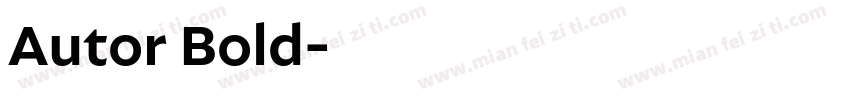 Autor Bold字体转换